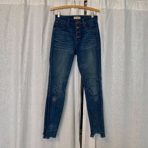 Madewell 10" High - Rise Skinny Jean: Chewed Hem